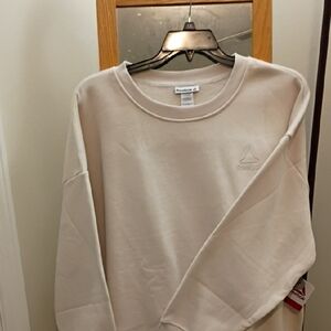 Reebok Womens Cream ColorCrewneck Sweatershirt NWT XXL